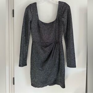 Altar'd State Charcoal Long Sleeve Dress